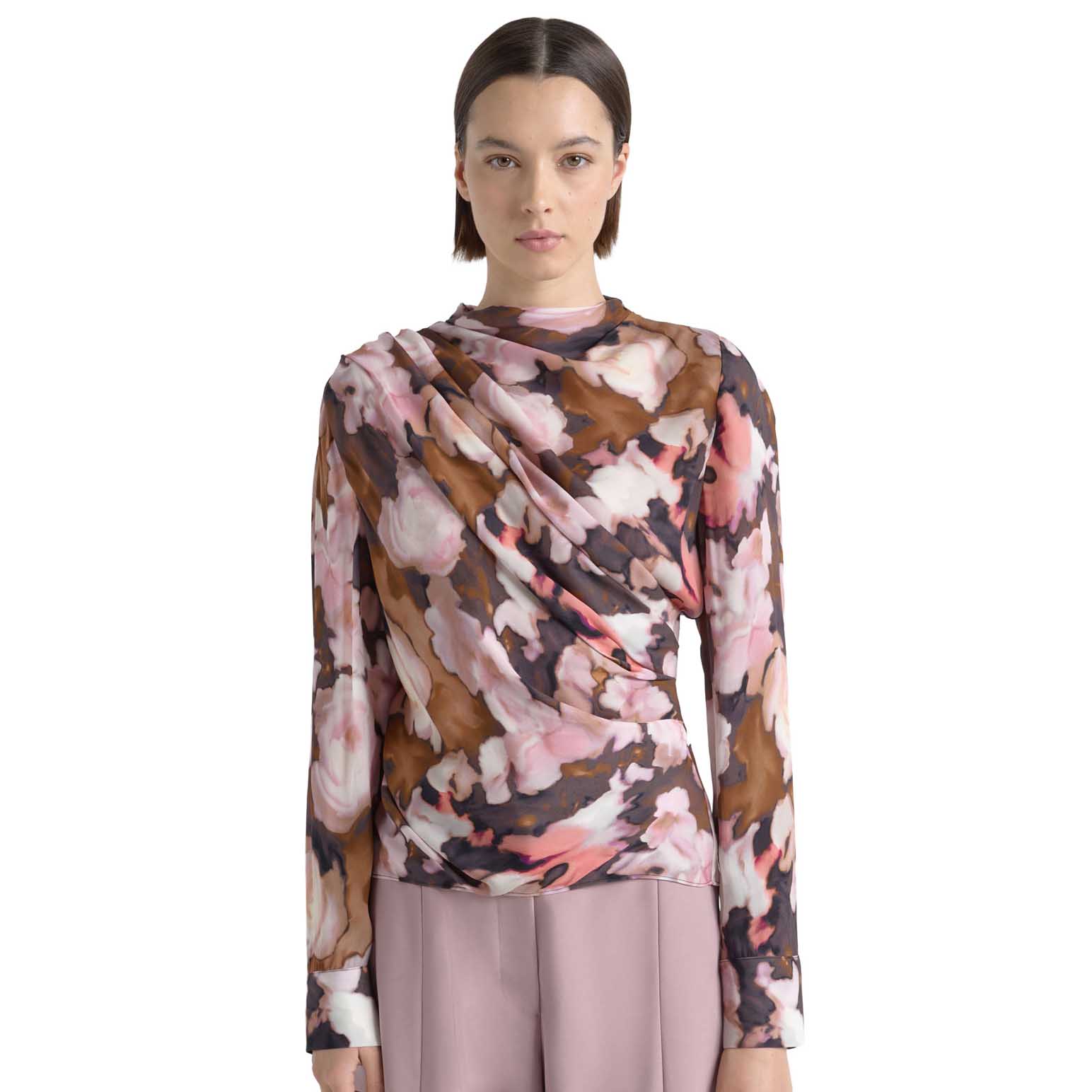 Cue Print Drape Top